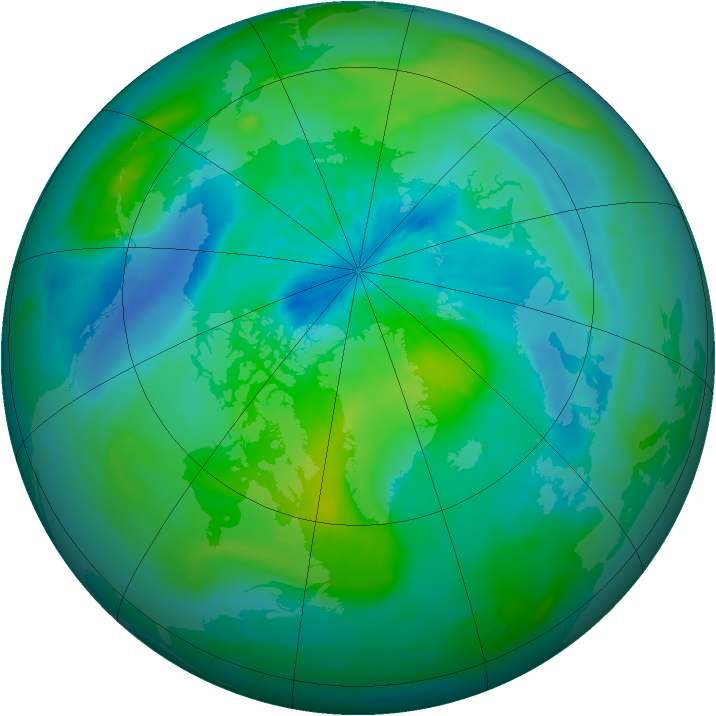 Arctic ozone map for 13 September 2014